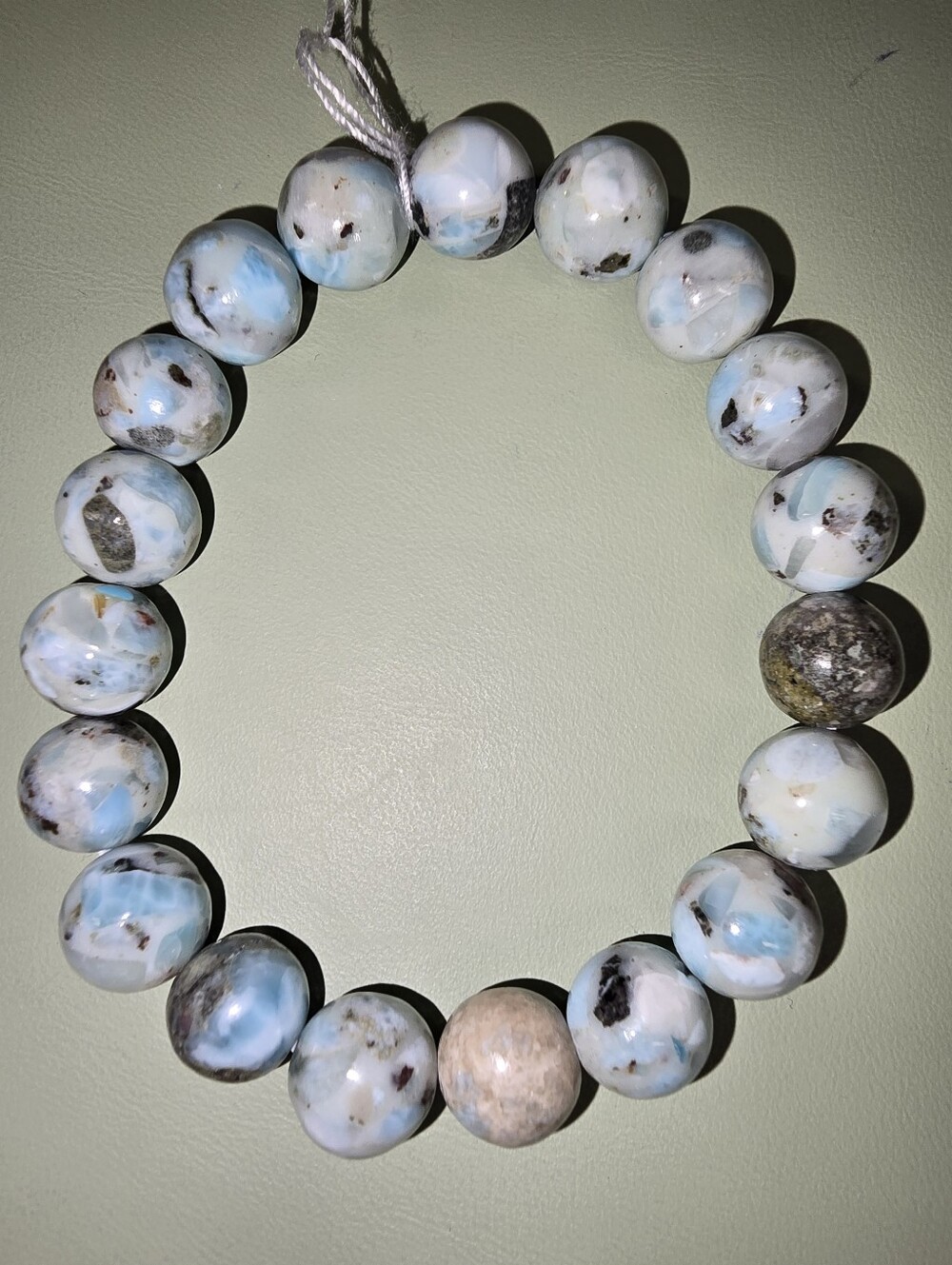 10mm Dominican Republic Larimar Bracelet